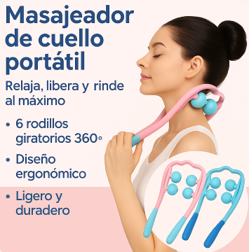 💆‍♂️ Masajeador de cuello portátil – Relaja, libera y rinde al máximo